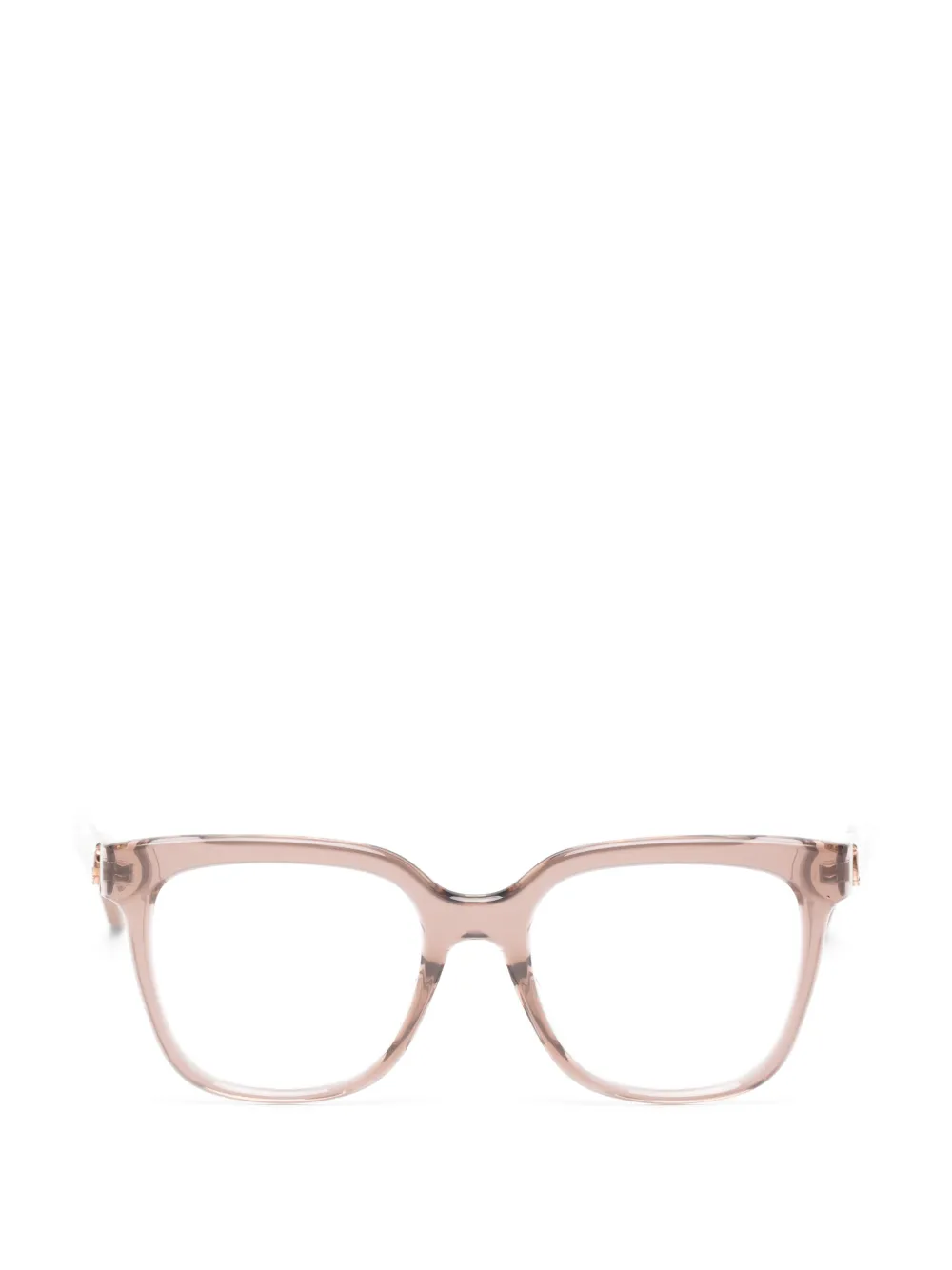 Jimmy Choo Eyewear JC logo-plaque square-frame glasses - Marrone