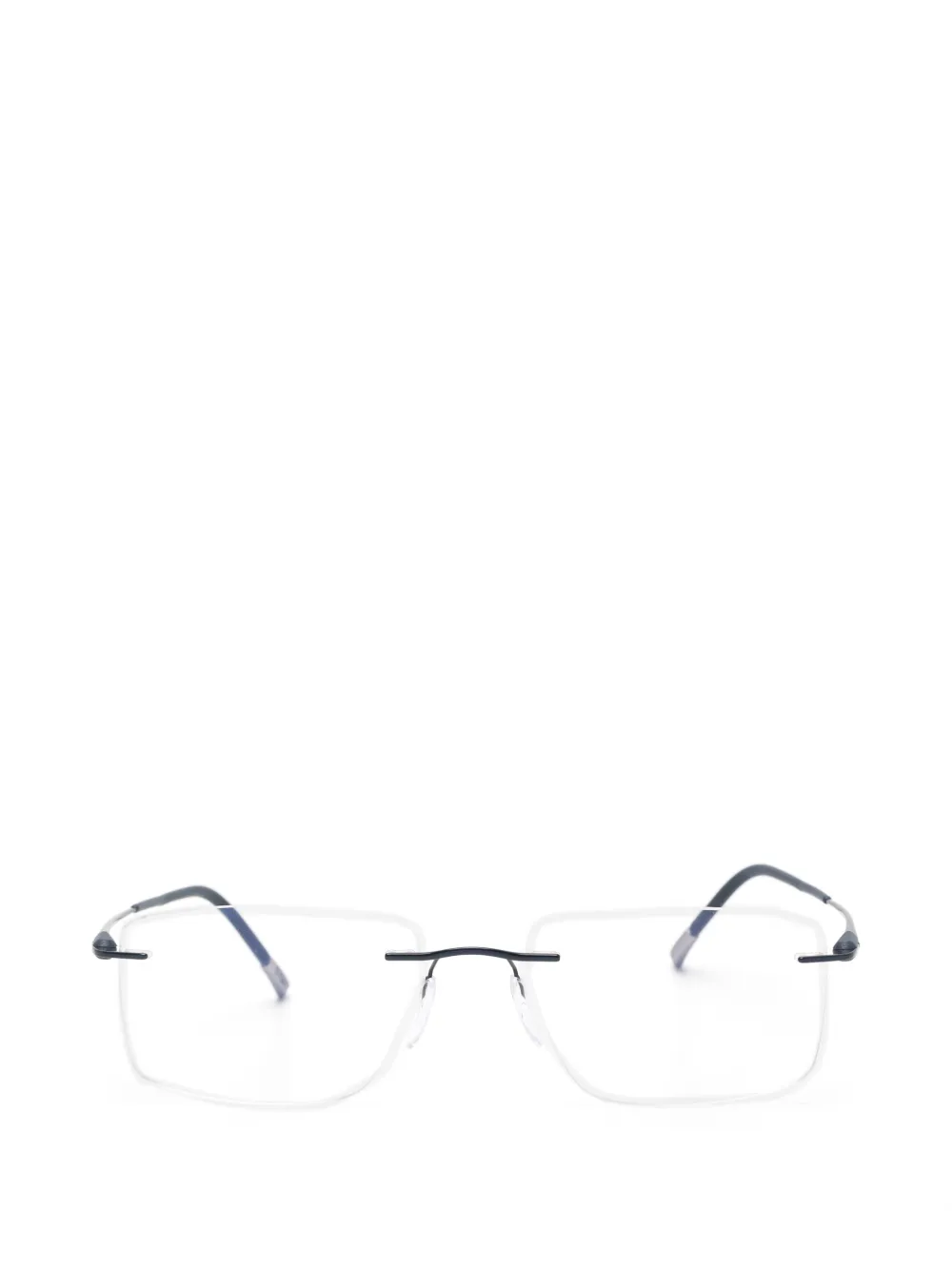 Silhouette rimless rectangle-frame glasses - Blau