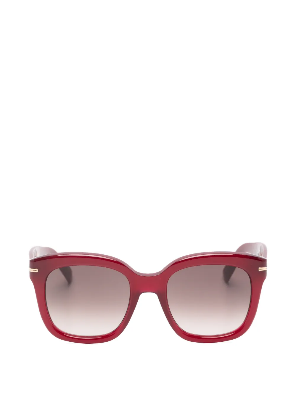 BOSS tortoiseshell-effect square-frame sunglasses - Rot