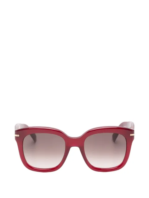 BOSS lentes de sol con armazón cuadrada estilo carey