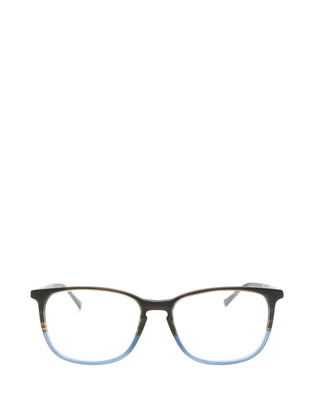 CHARLES STONE tortoiseshell-effect rectangle-frame glasses - Marrone