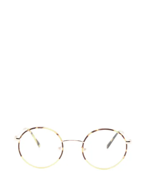 CHARLES STONE tortoiseshell-effect round-frame glasses
