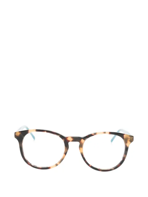 Benetton tortoiseshell-effect round-frame glasses