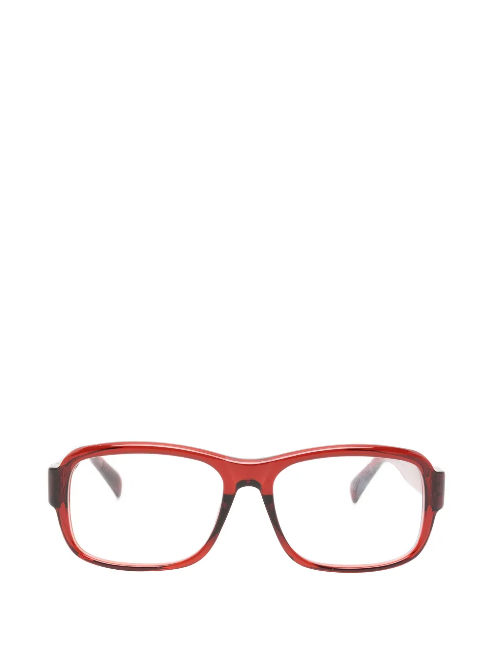 Jacquemus Rectangle-frame Glasses In Red