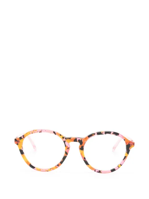 Benetton lentes con armazón redonda estilo carey