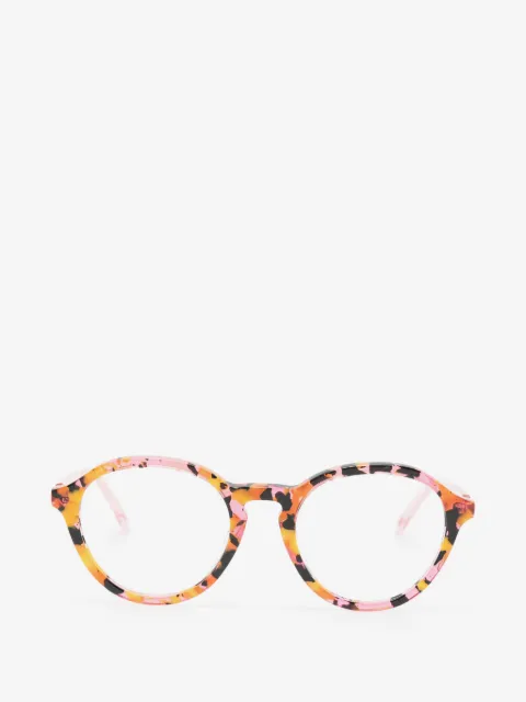 Benetton tortoiseshell-effect round-frame glasses