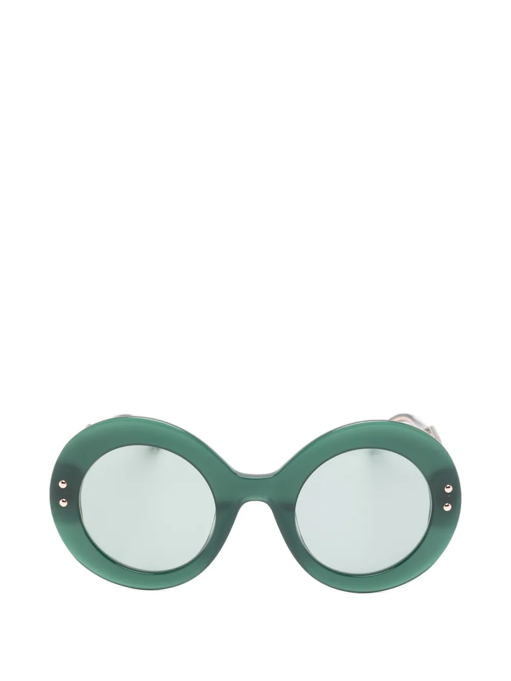 Carolina Herrera round-frame stud-embellished sunglasses - Verde