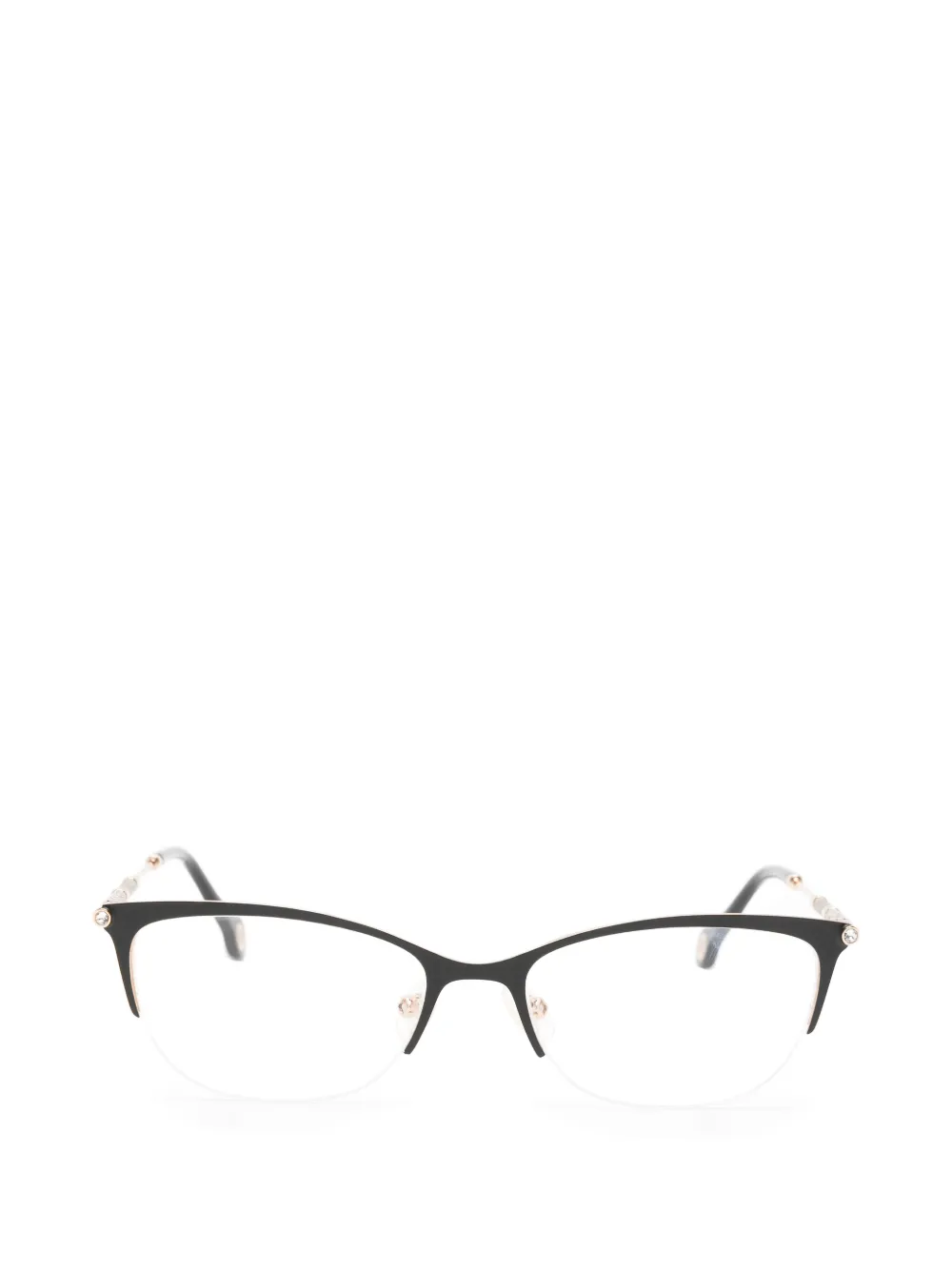 Carolina Herrera glitter-detail cat-eye glasses - Nero