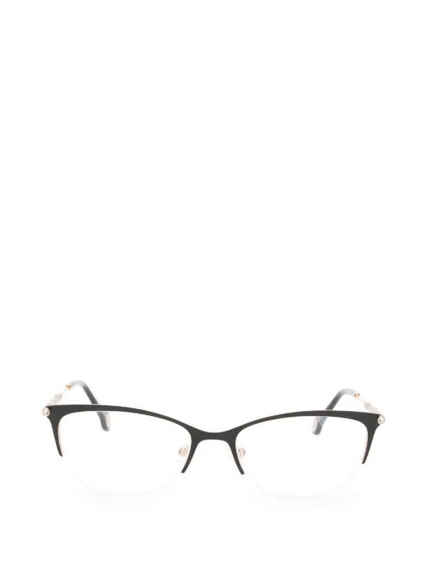 Carolina Herrera Glitter-detail Cat-eye Glasses in Black