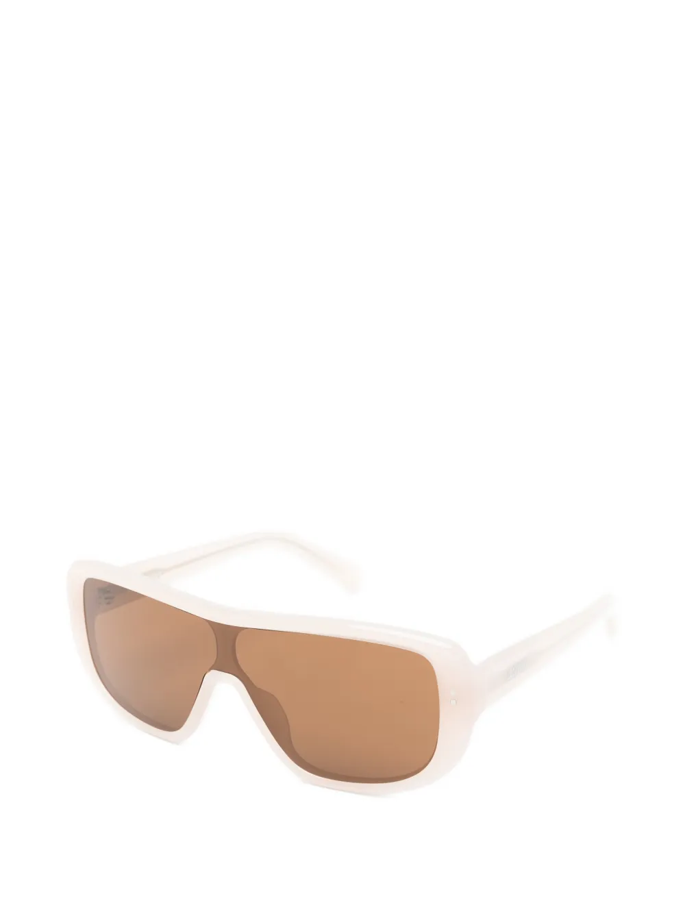 Jacquemus Zonnebril met geometrisch montuur Beige