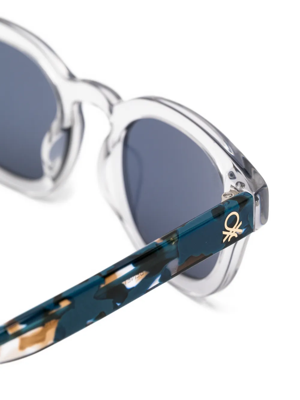  Benetton Tom Square Frame Sunglasses - Azul 