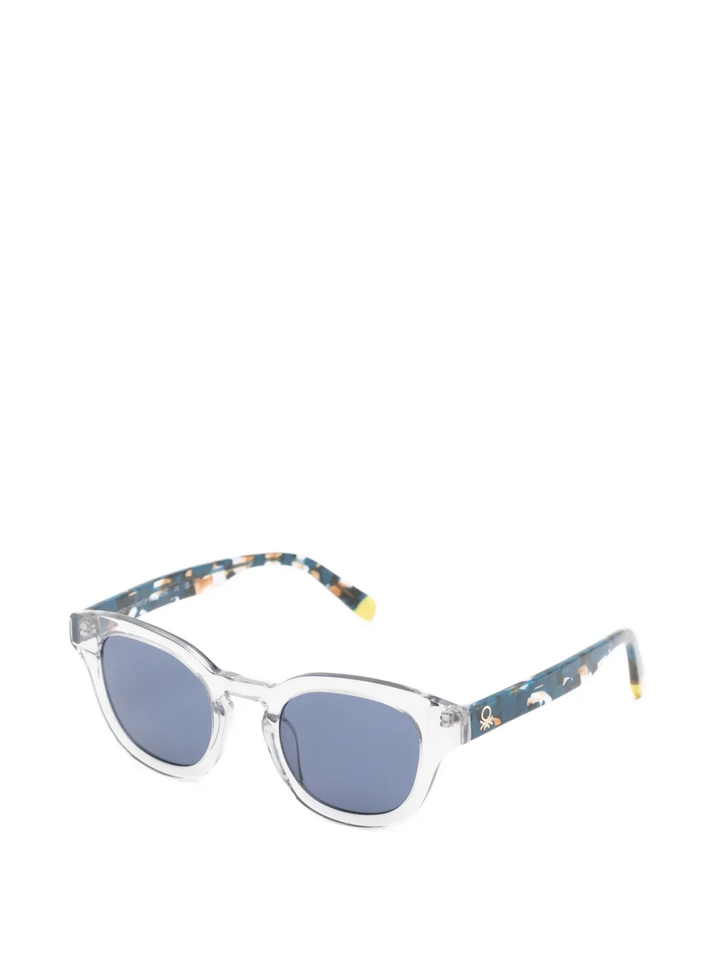  Benetton Tom Square Frame Sunglasses - Azul 