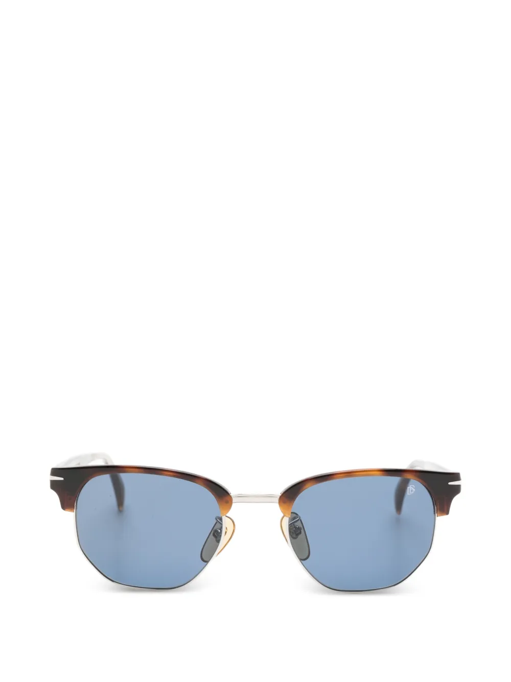 DAVID BECKHAM EYEWEAR tortoiseshell-effect geometric-frame sunglasses - Marrone