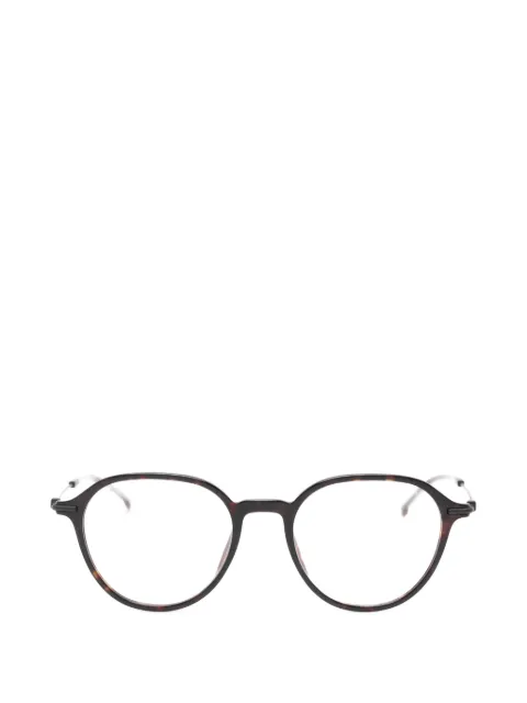 BOSS tortoiseshell-effect round-frame glasses