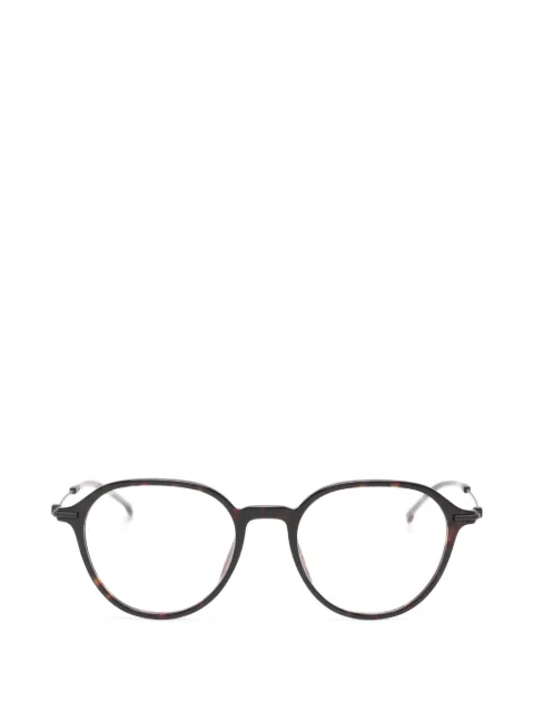 BOSS tortoiseshell-effect round-frame glasses