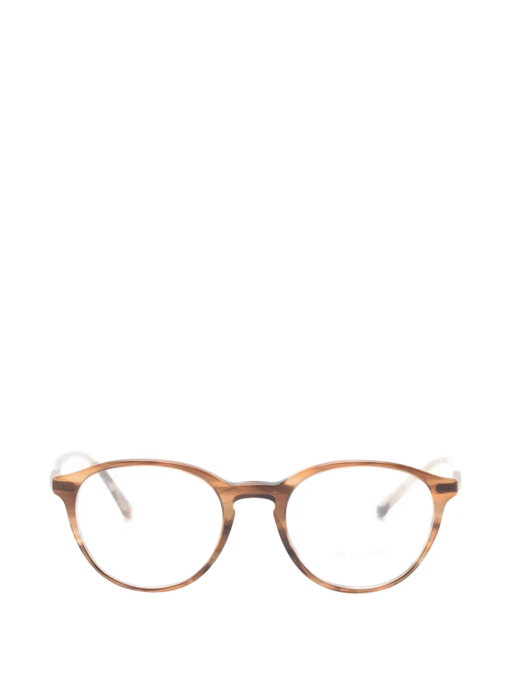 Giorgio Armani round-frame glasses - Marrone