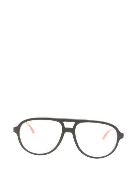 Armani Exchange double-bridge pilot-frame glasses
