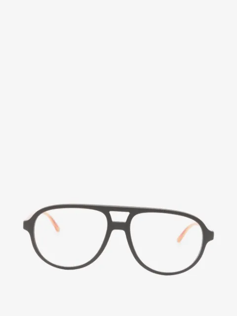 Armani Exchange double-bridge pilot-frame glasses