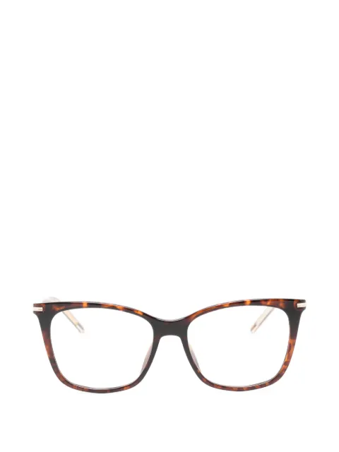 BOSS tortoiseshell-effect rectangle-frame glasses