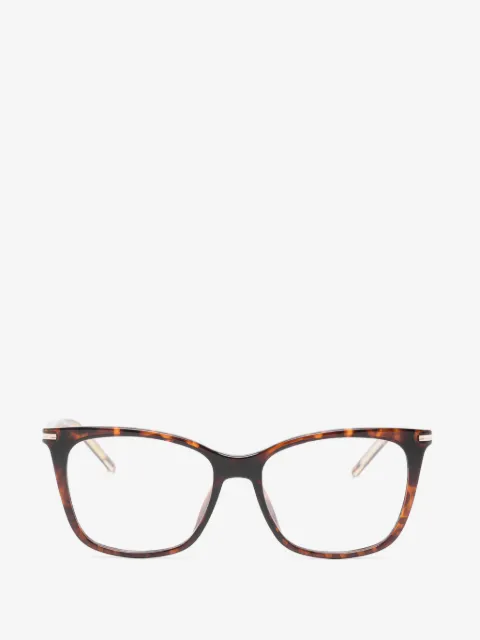 BOSS tortoiseshell-effect rectangle-frame glasses