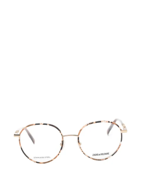 Zadig&Voltaire tortoiseshell-effect round-frame glasses