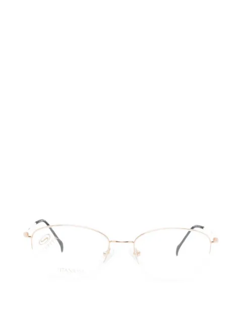 STEPPER EYEWEAR titanium semi-rimless glasses