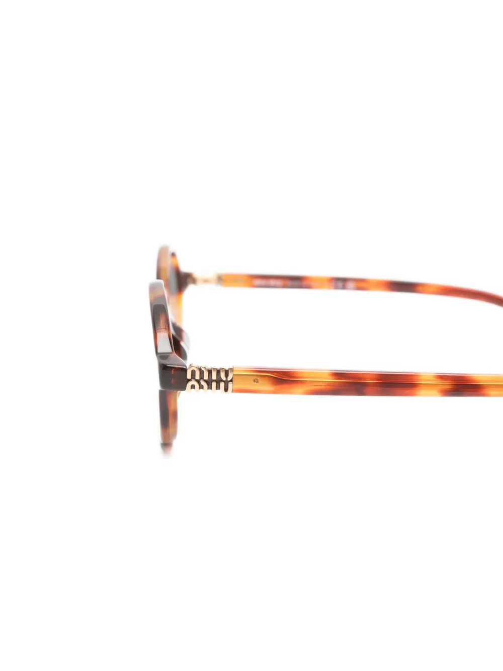 Miu Miu Eyewear トータスシェル オーバルサングラス | ブラウン