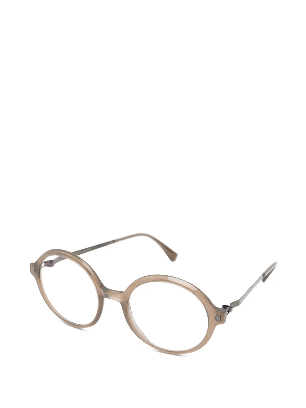 Mykita Oceane bril met rond montuur Beige