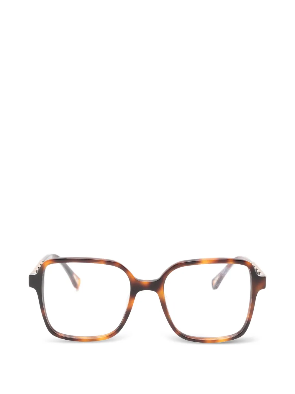 Zadig&Voltaire tortoiseshell-effect chain-link glasses - Marrone