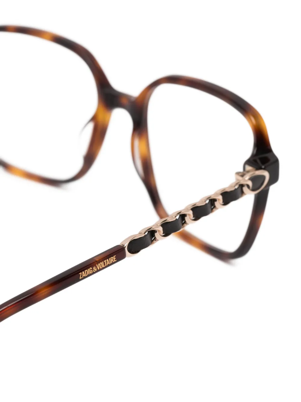 Zadig&Voltaire Bril met schildpadschild-design en schakelketting Bruin