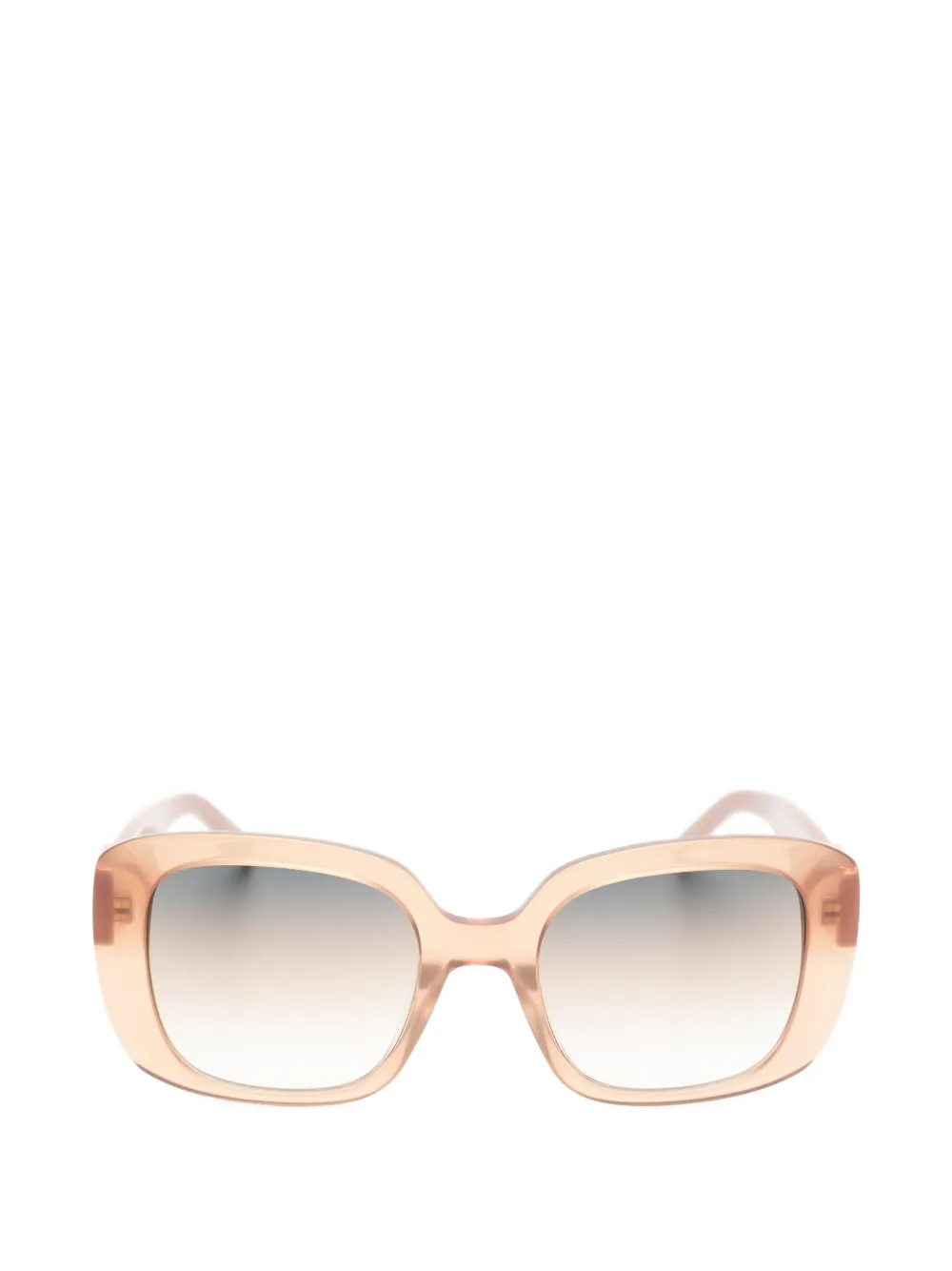 BOSS logo-plaque square-frame sunglasses - Nude