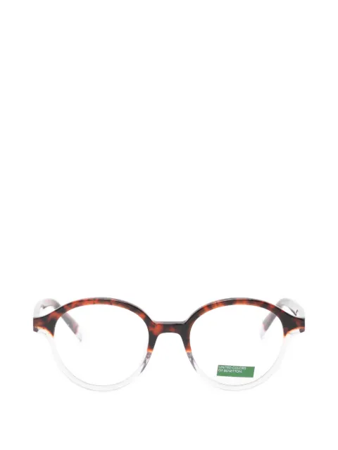 Benetton tortoiseshell-effect round-frame glasses