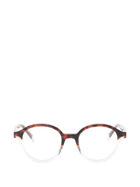 Benetton tortoiseshell-effect round-frame glasses