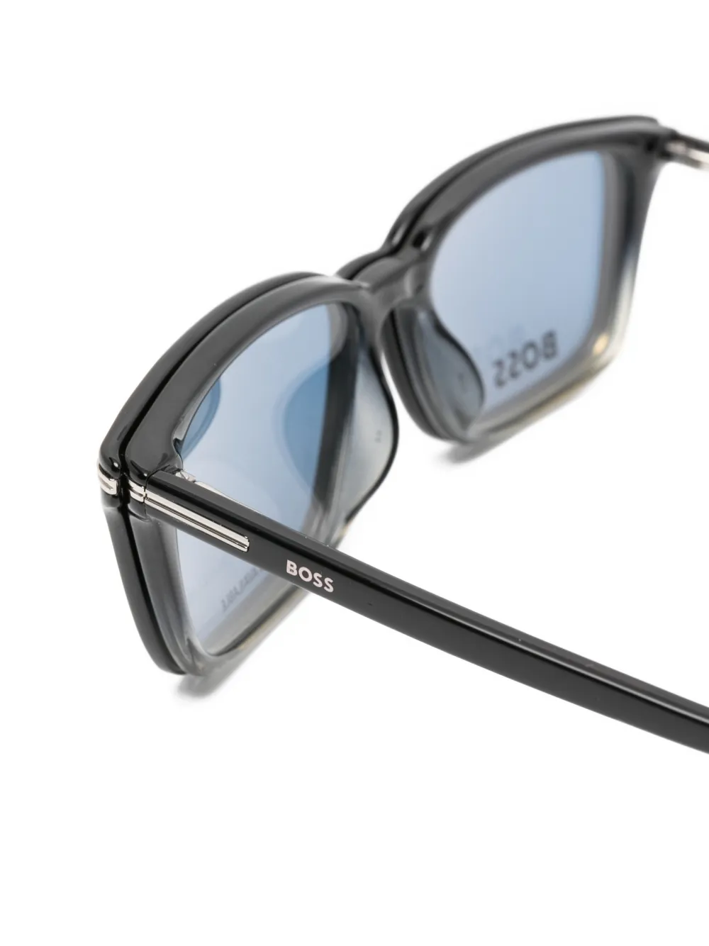  Boss Gafas Con Montura Rectangular - Negro 