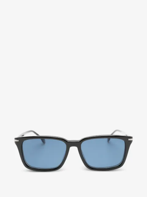 BOSS rectangle-frame clip-on glasses