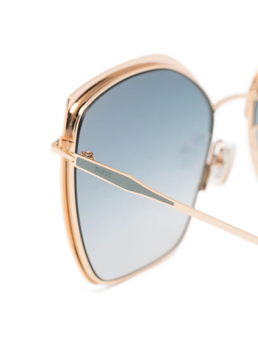 BOSS Zonnebril met cat-eye montuur Goud