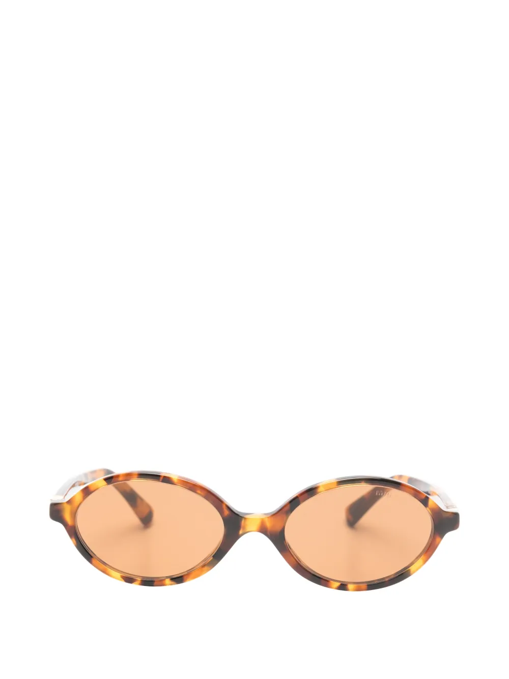 Miu Miu Eyewear tortoiseshell-effect oval-frame sunglasses - Braun