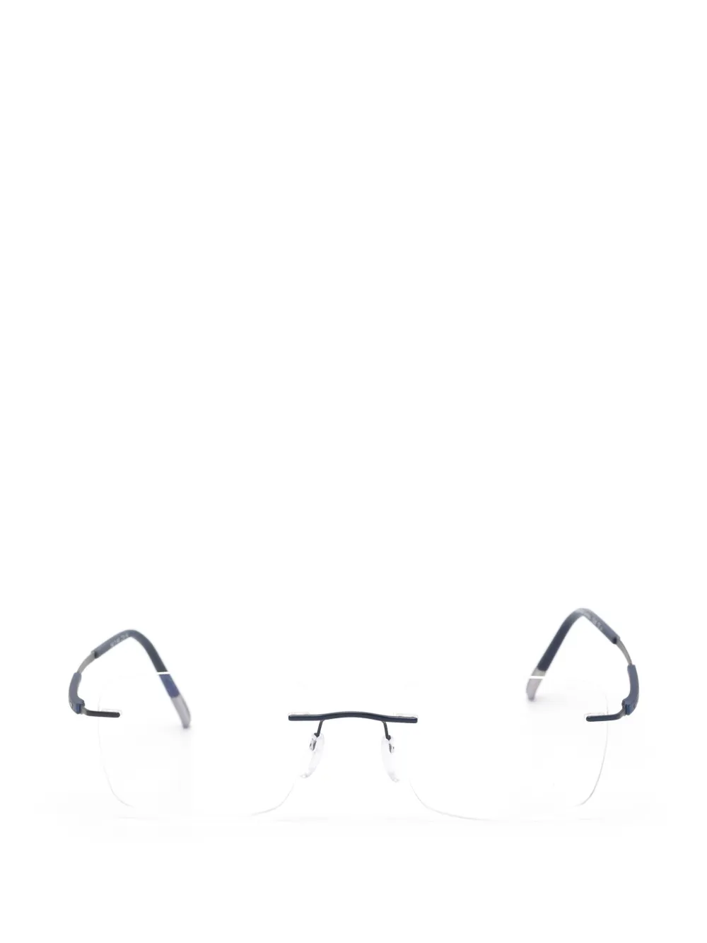 Silhouette rimless rectangle glasses - Blu