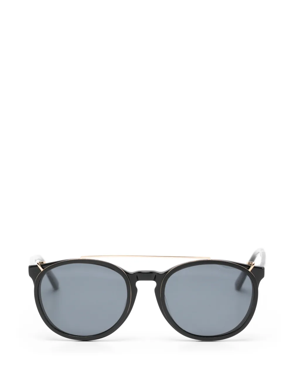 Club PARIS round-frame clip-on glasses - Schwarz