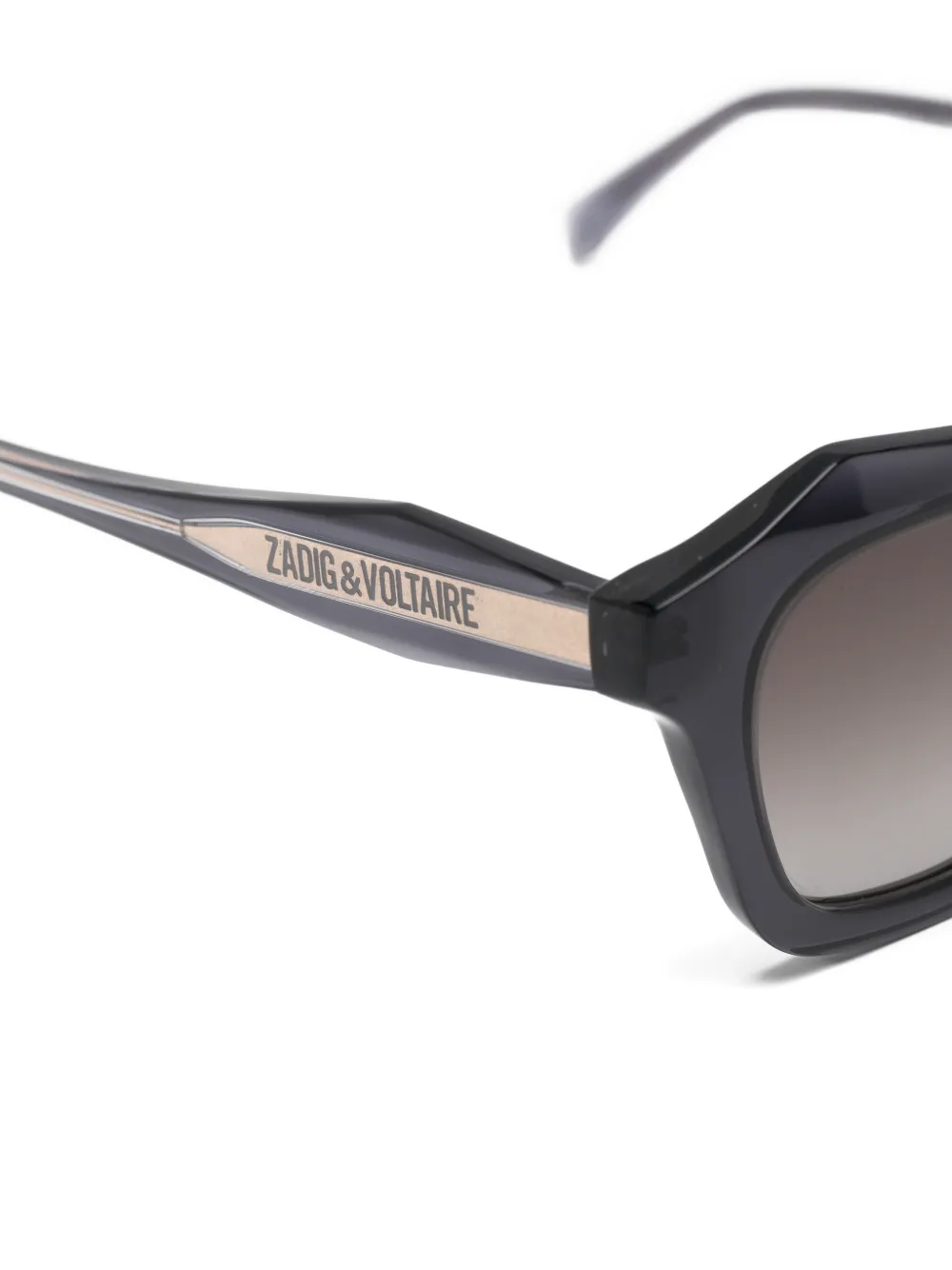 Zadig&Voltaire Zonnebril met geometrisch montuur Zwart