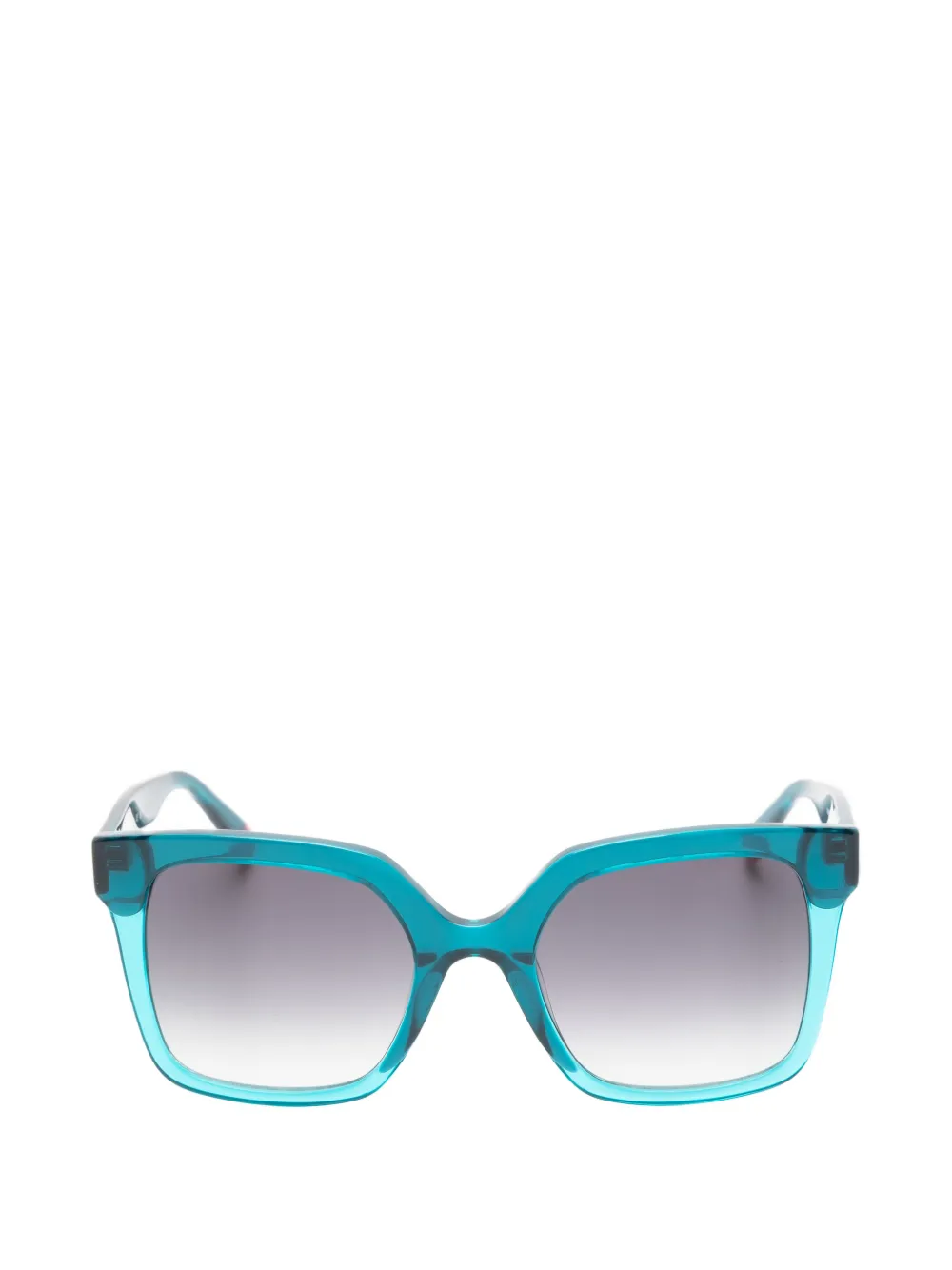 Benetton Francesca Square-frame Sunglasses In Blue