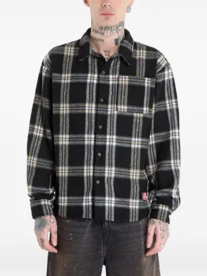 AMIRI Logo Flannel Shirt | Black | FARFETCH