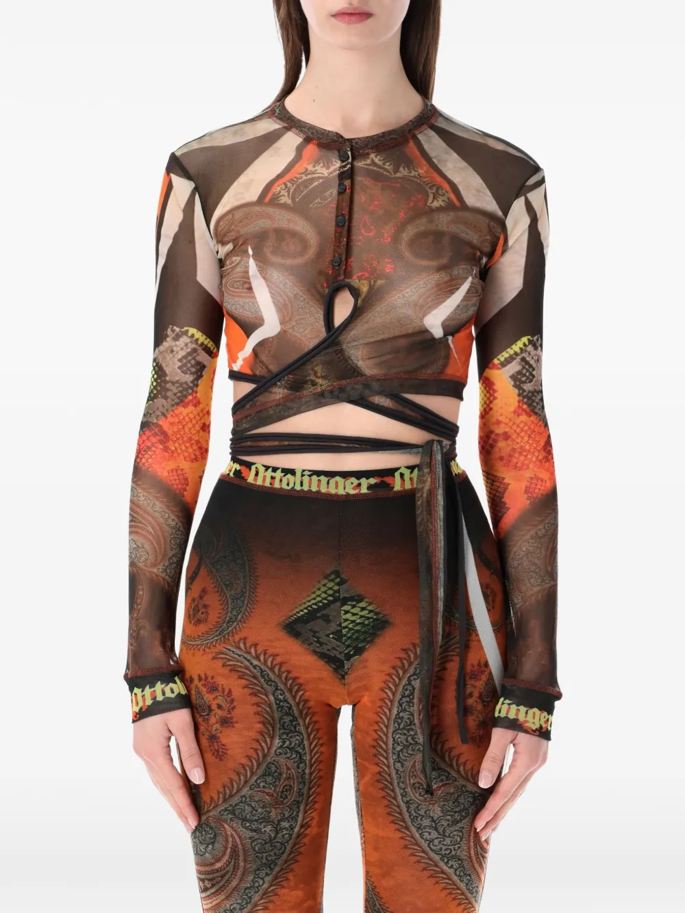 Ottolinger long-sleeve top - Arancione