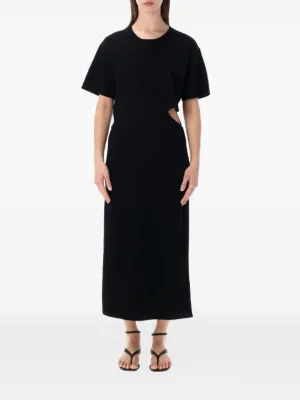 adidas black midi dress Adidas V-Neck Midi Dress In Black - 39% Off
