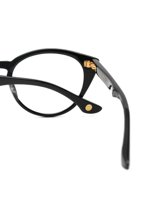 DITA ブラック キャットアイ メガネ Dita Eyewear Miwah キャットアイメガネフレーム | ブラック | FARFETCH JP