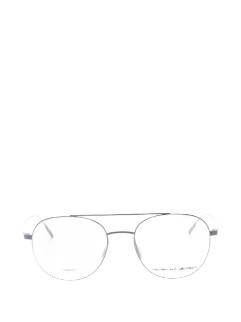Porsche Design double-bridge pilot-frame glasses