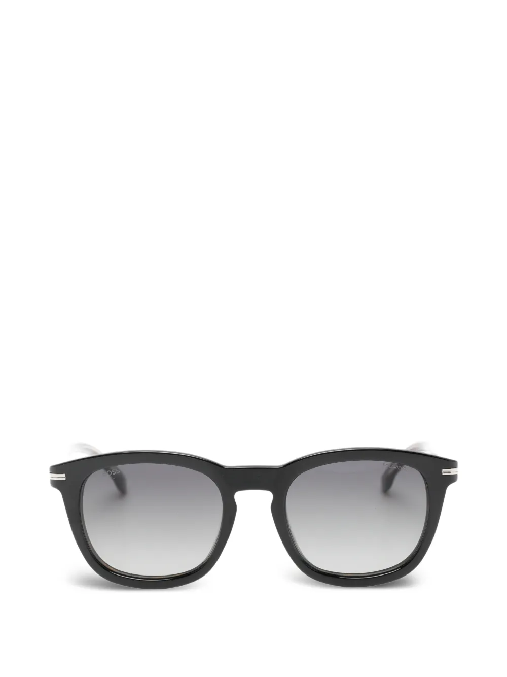 BOSS clip-on square-frame glasses - Braun