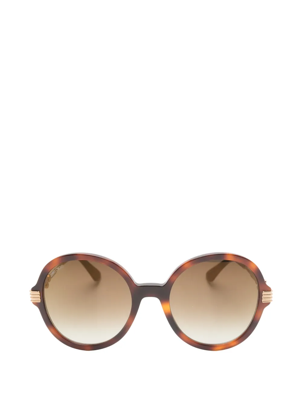 Jimmy Choo Eyewear Adria tortoiseshell-effect round-frame sunglasses - Marrone