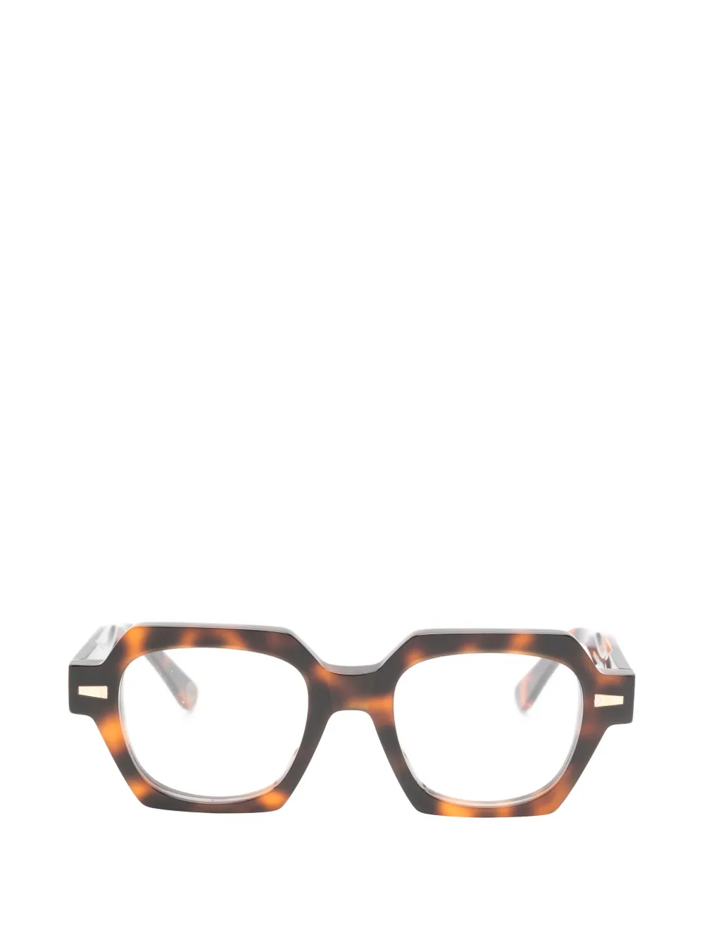 Kyme Marianne Geometric-frame Glasses In Brown