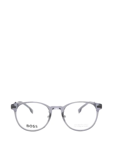BOSS round-frame glasses